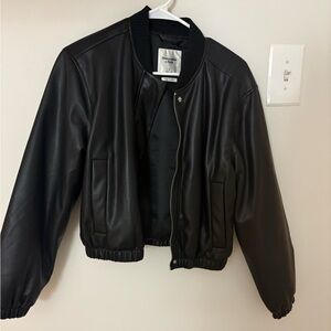 Abercrombie Leather Bomber Jacket